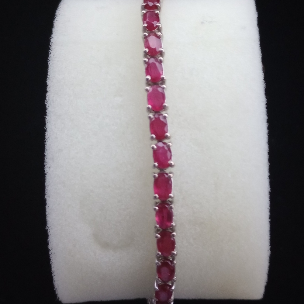 FREE RUBY EARRINGS W/Genuine Ruby tennis bracelet